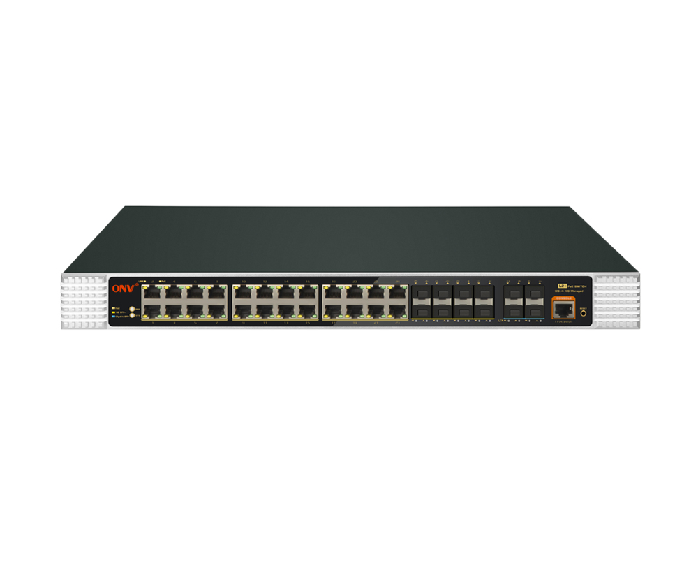 10G uplink 36 portas L2 gerenciado industrial PoE switch