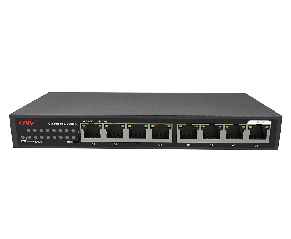 Switch PoE Gigabit de 8 portas