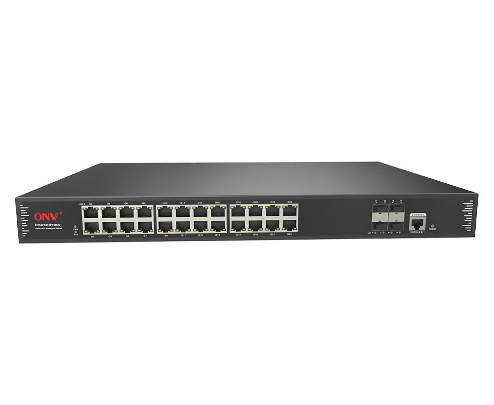 10G uplink Switch Ethernet gerenciado L3 de 28 portas