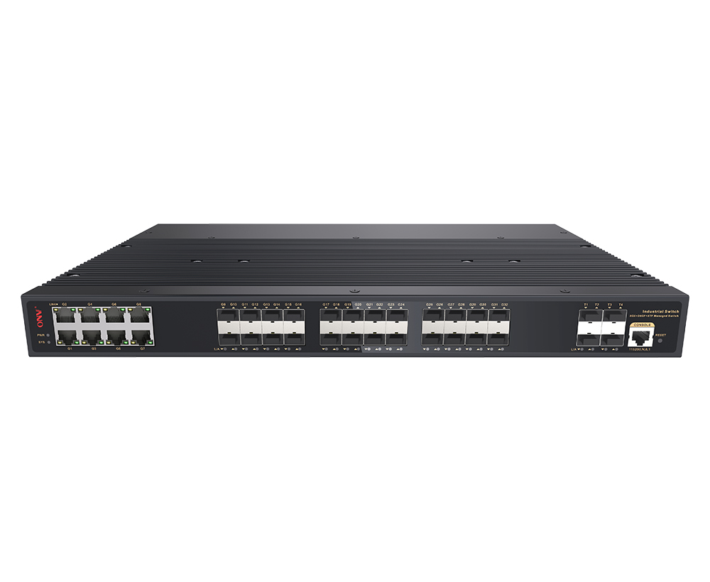 10G uplink 36 portas L3 gerenciado industrial Ethernet switch
