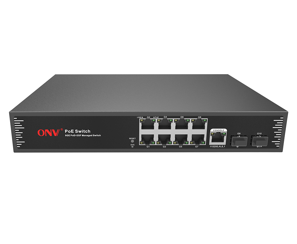 Switch PoE gerenciado L2 Gigabit de 10 portas