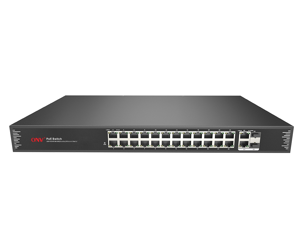 Switch PoE de 26 portas uplink Gigabit