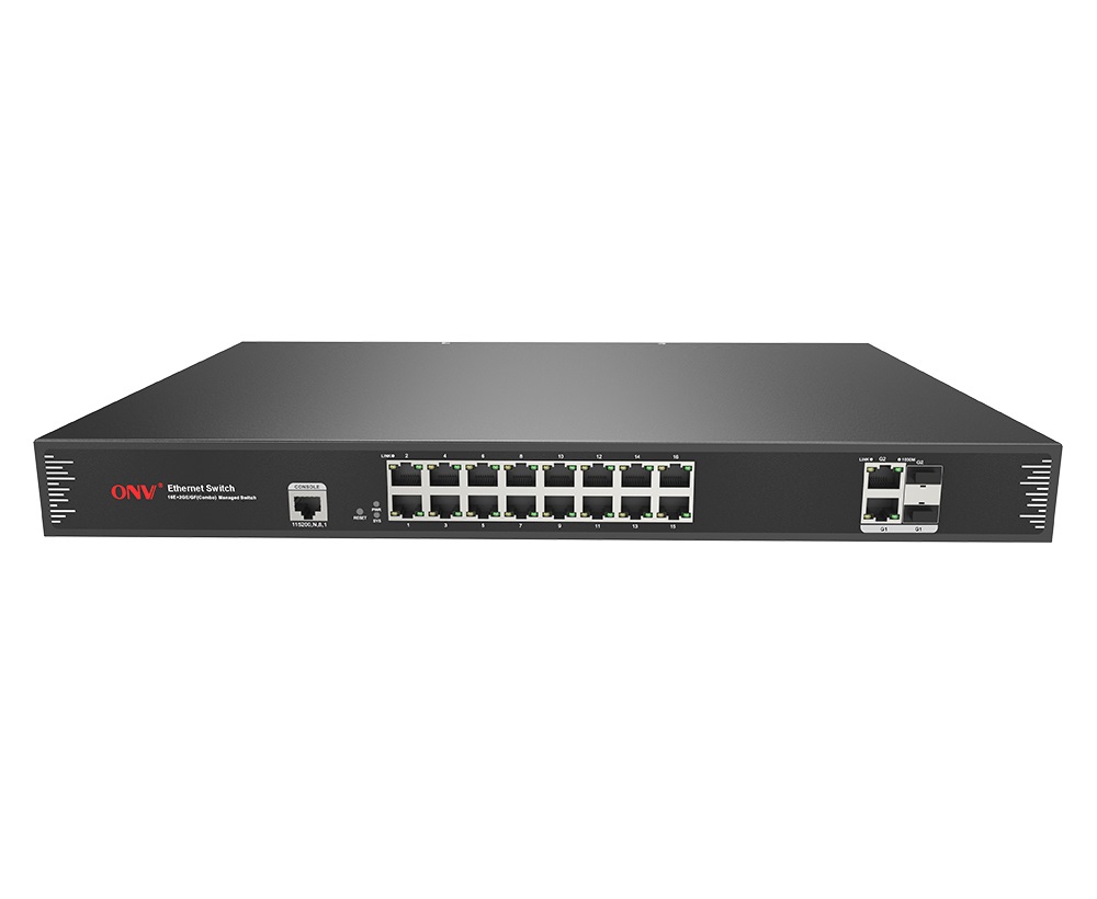 Gigabit uplink 18 portas L2 gerenciado Ethernet switch
