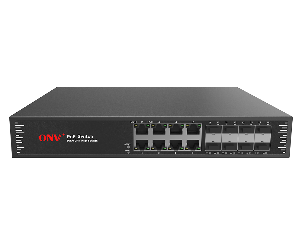 Switch PoE gerenciado L2 Gigabit de 16 portas