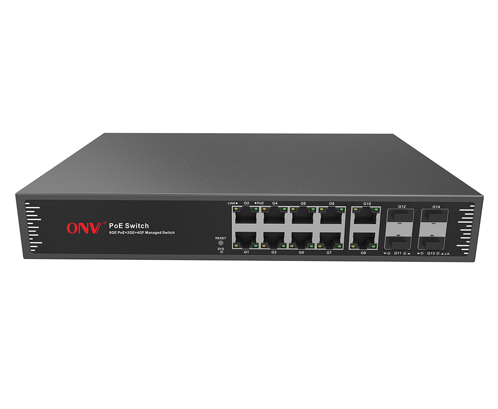 Switch PoE gerenciado L2 Gigabit de 14 portas