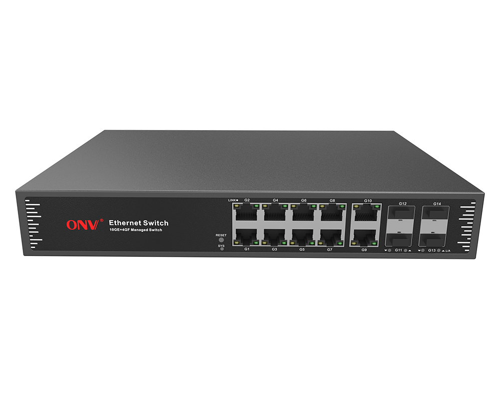 Switch Ethernet gerenciado L2 de 14 portas Gigabit