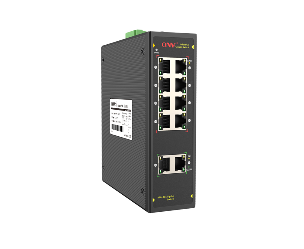 Switch Ethernet industrial Gigabit de 10 portas