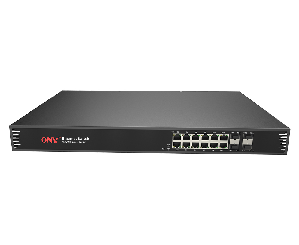 10G uplink comutador Ethernet gerenciado L3 de 16 portas