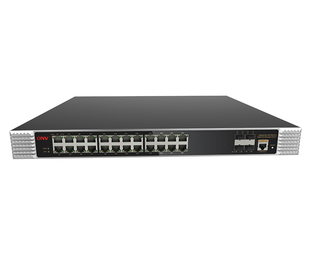10G uplink 28 portas L3 gerenciado industrial PoE switch