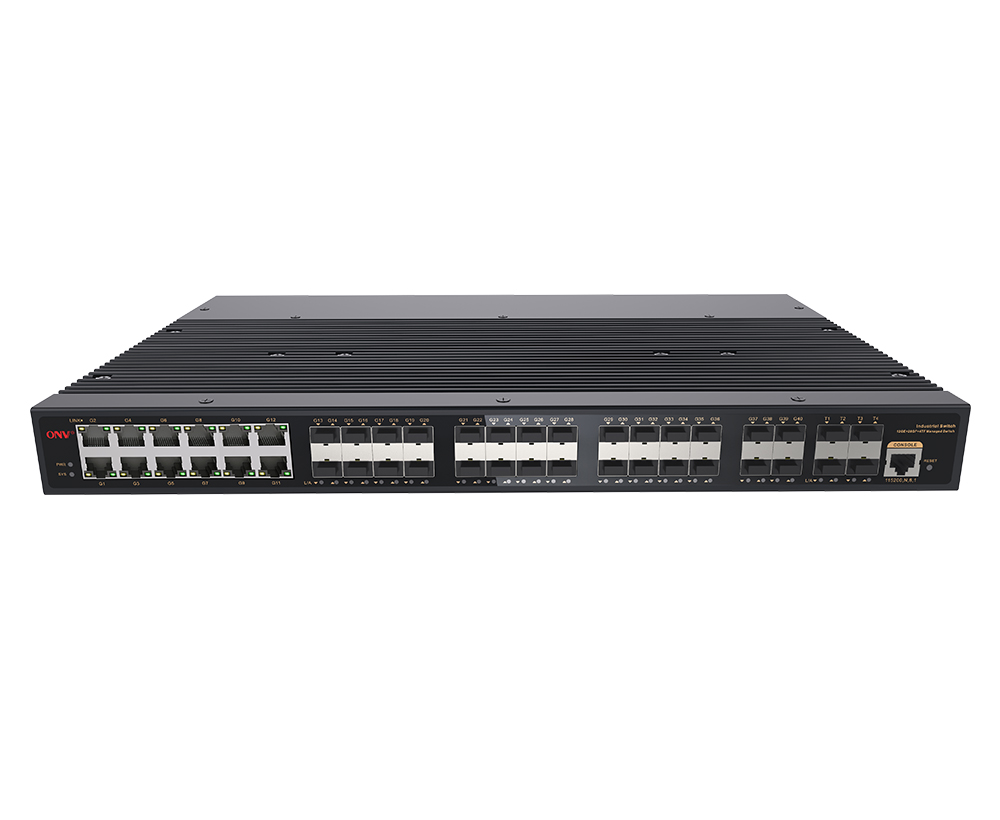 10G uplink Interruptor Ethernet industrial gerenciado L2 de 44 portas