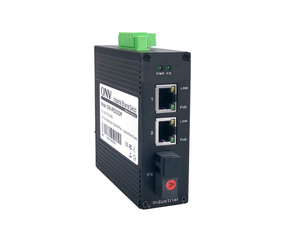 Interruptor PoE industrial de 10/100M 3 portas