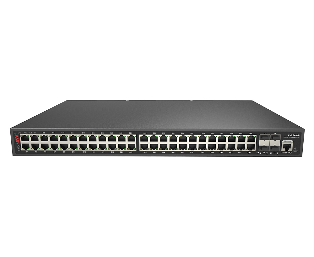 10G uplink switch PoE gerenciado L3 de 52 portas