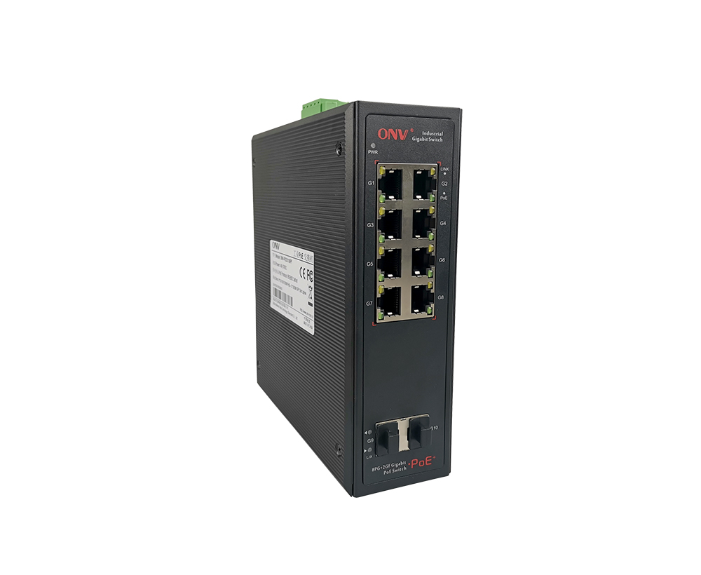 Switch PoE industrial Gigabit de 10 portas