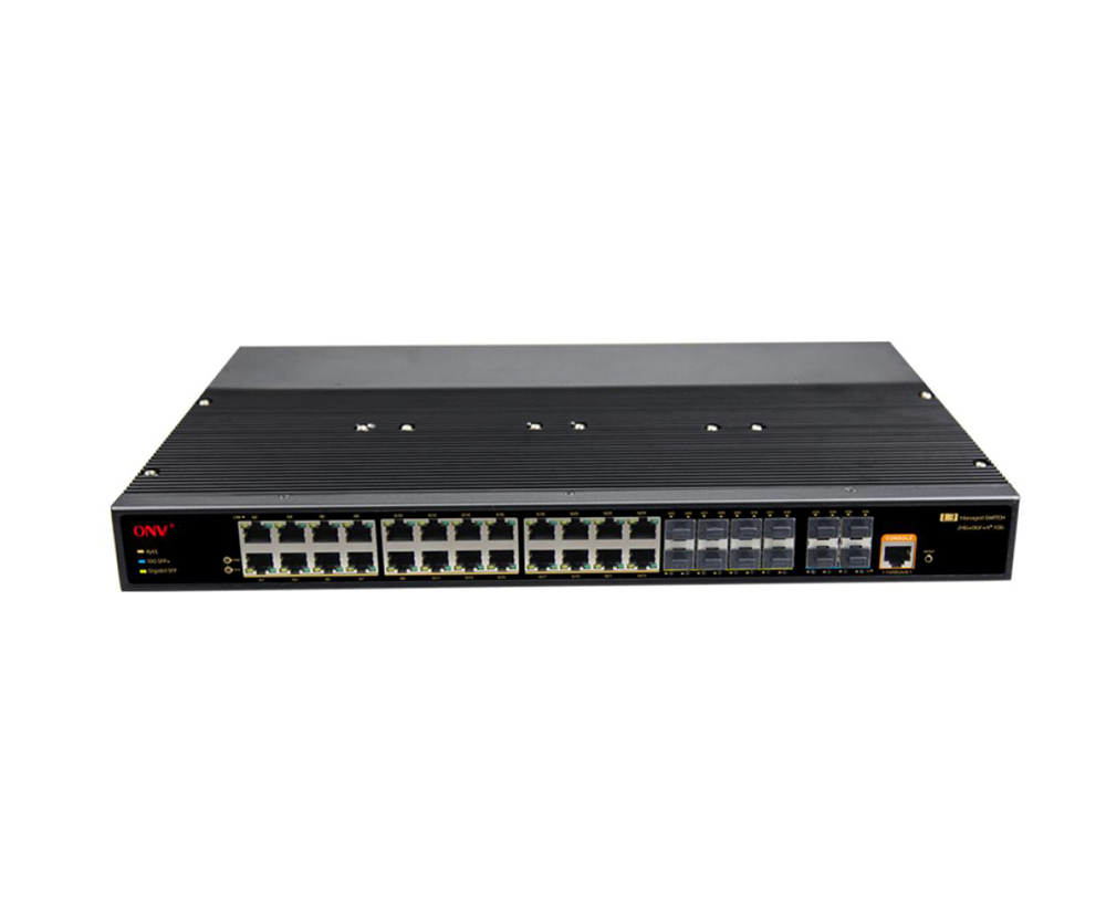 10G uplink 36 portas L3 gerenciado industrial Ethernet switch