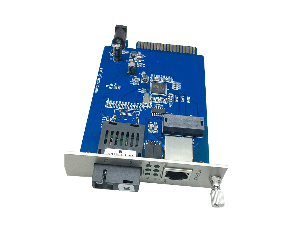Placa conversora de mídia de fibra Gigabit 2 portas