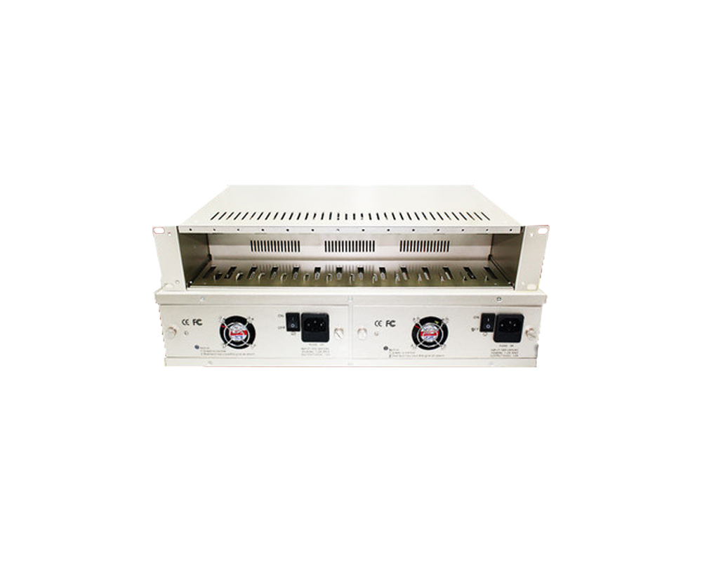 14-slot Fibra Media Converter 2U Rack