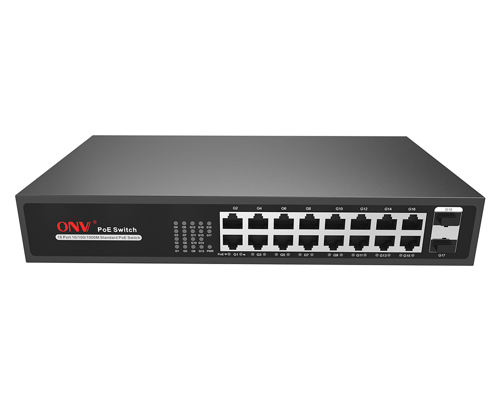 Switch PoE Gigabit de 18 portas