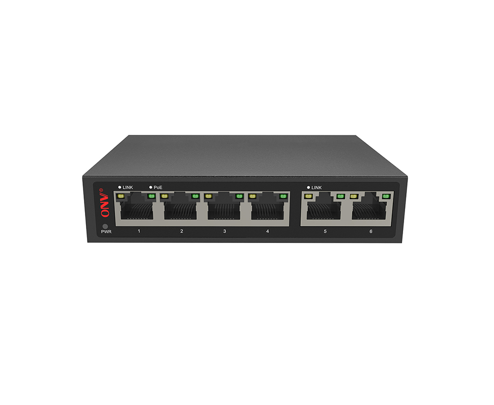 Interruptor PoE 10/100M 6 portas bt