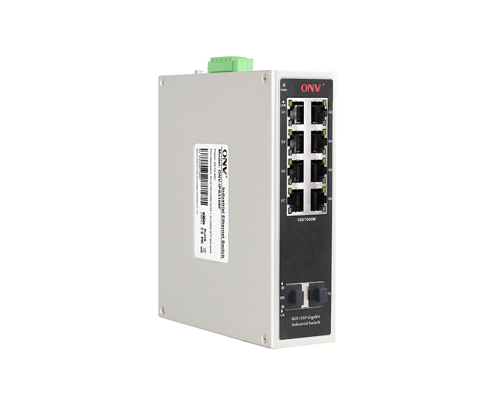 Switch Ethernet industrial Gigabit de 10 portas
