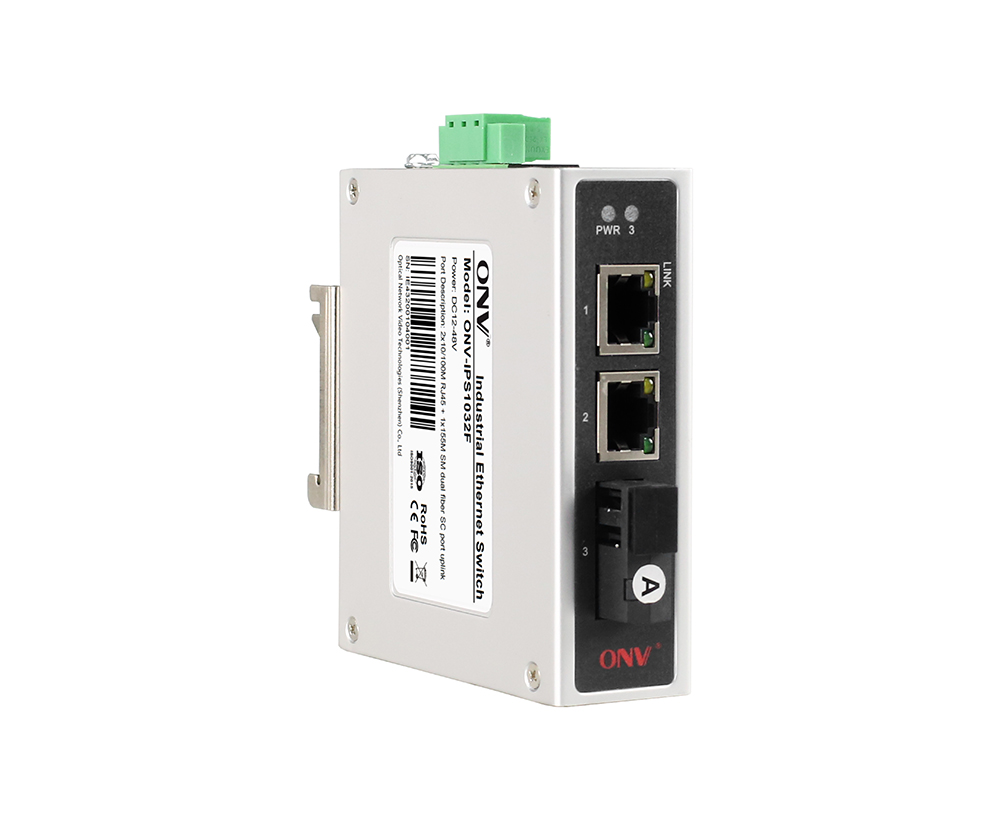 10/100M comutador Ethernet industrial de 3 portas