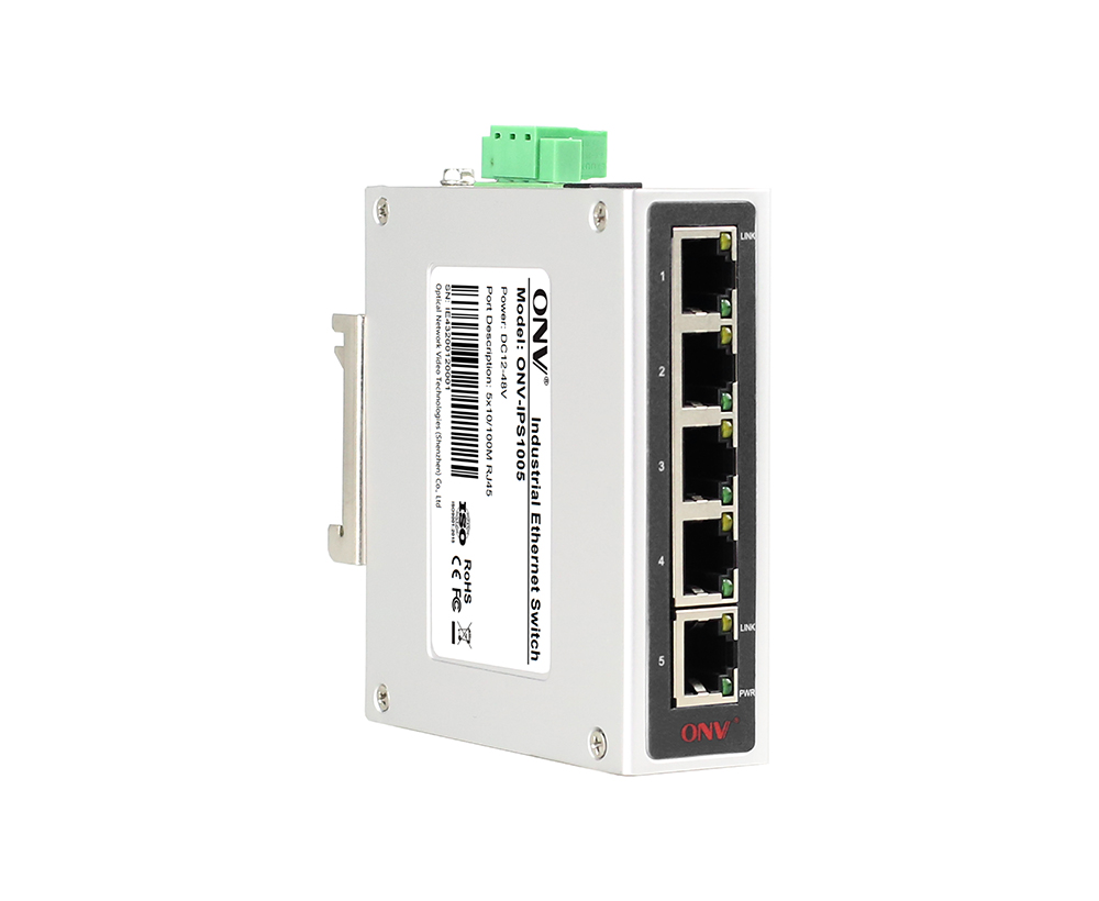 Interruptor Ethernet industrial de 5 portas 10/100M
