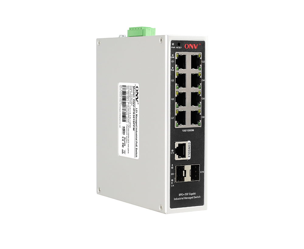 Switch PoE industrial gerenciado de 10 portas Gigabit