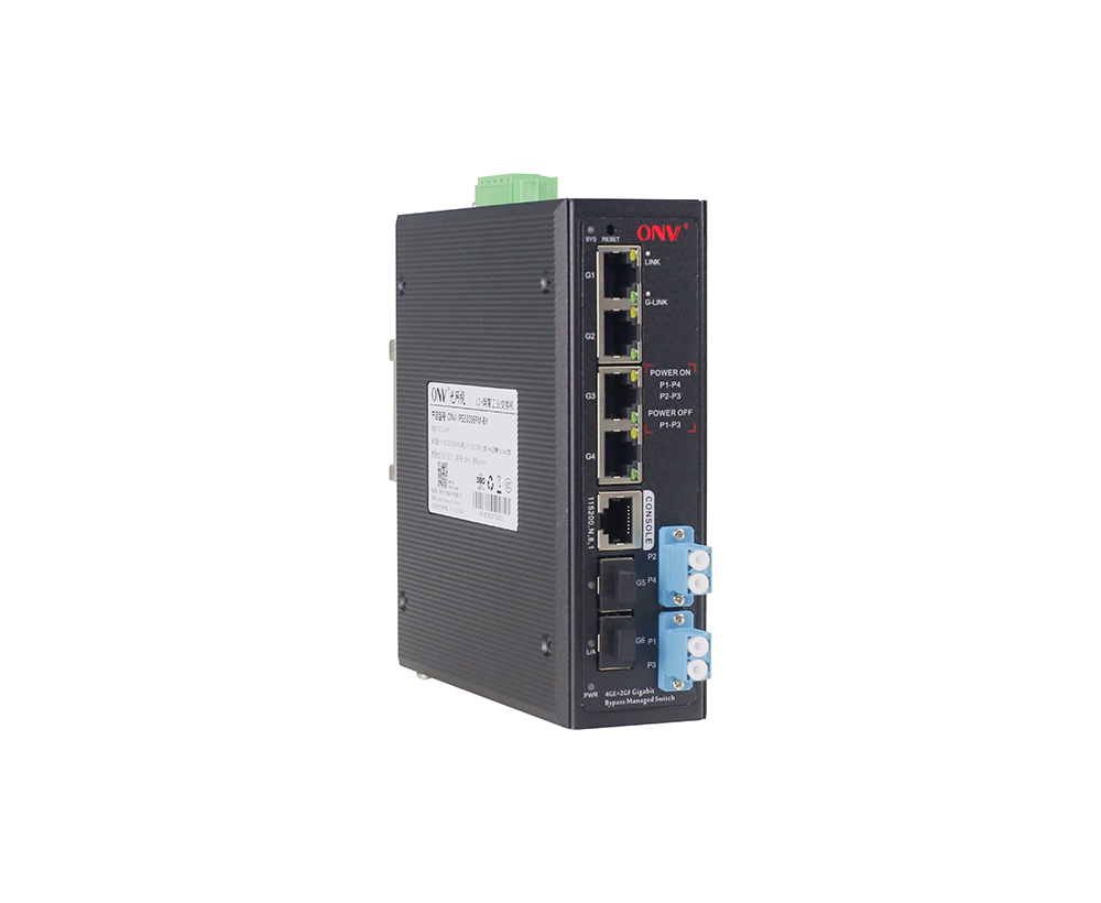 Gigabit 6 portas L2 gerenciado desvio industrial Ethernet switch