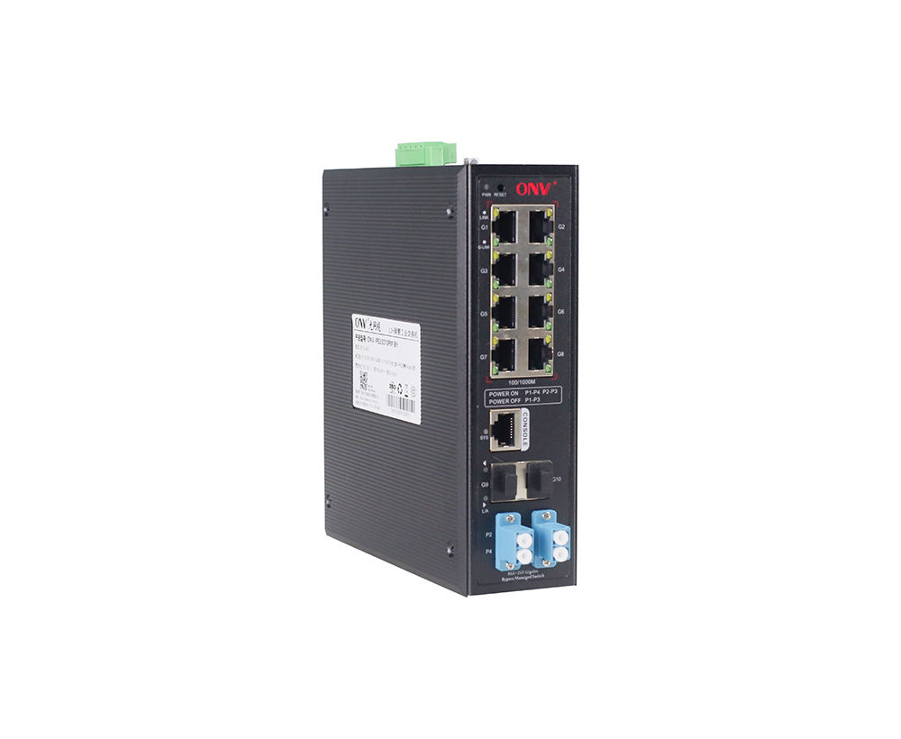 Gigabit 10 portas L2 gerenciado desvio industrial Ethernet switch