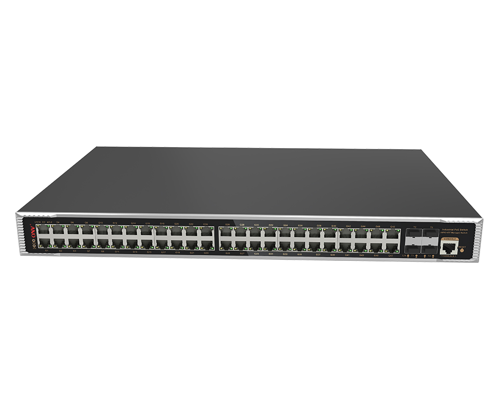 10G uplink 52 portas L2 gerenciado industrial PoE switch