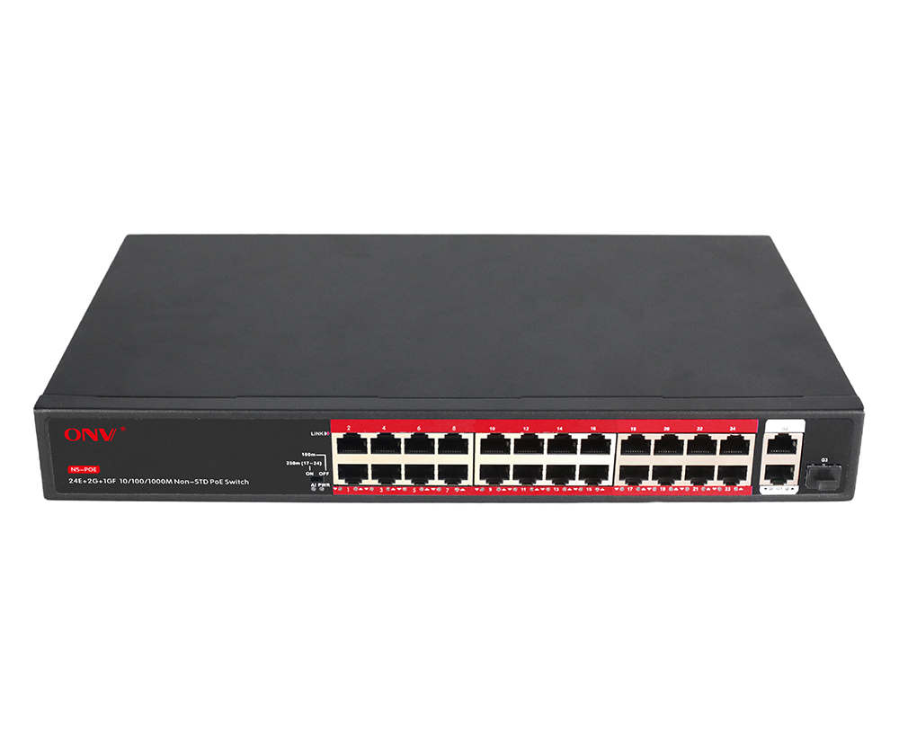 Gigabit uplink switch PoE de 27 portas não padrão