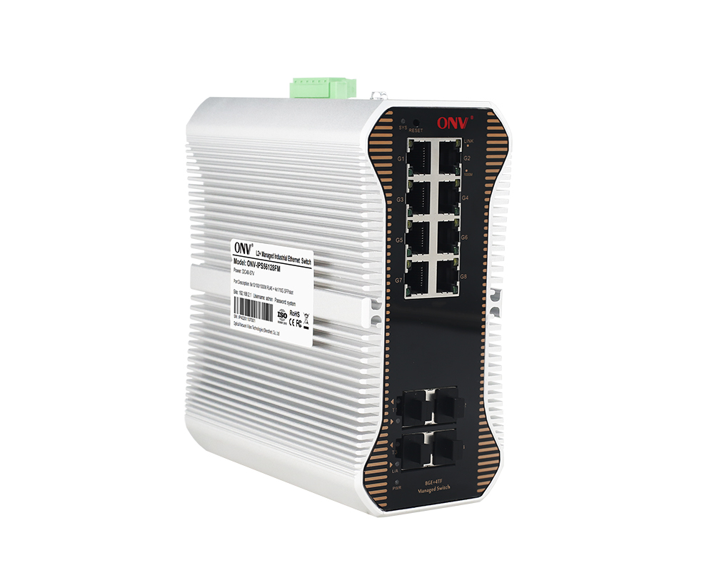 10G uplink 12 portas L2 gerenciado industrial Ethernet switch