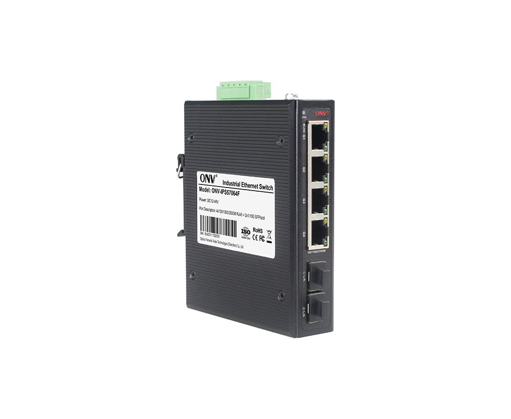 Switch Ethernet industrial de 6 portas 2.5G