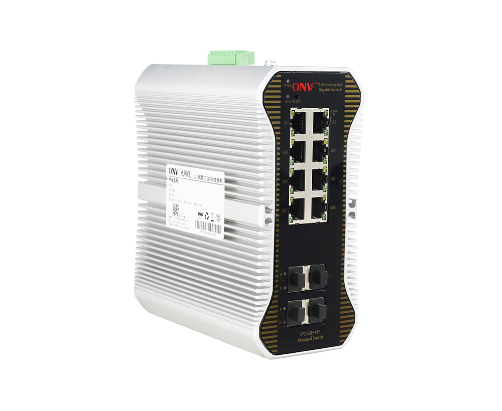 Switch Ethernet industrial gerenciado L2 de 12 portas 2.5G