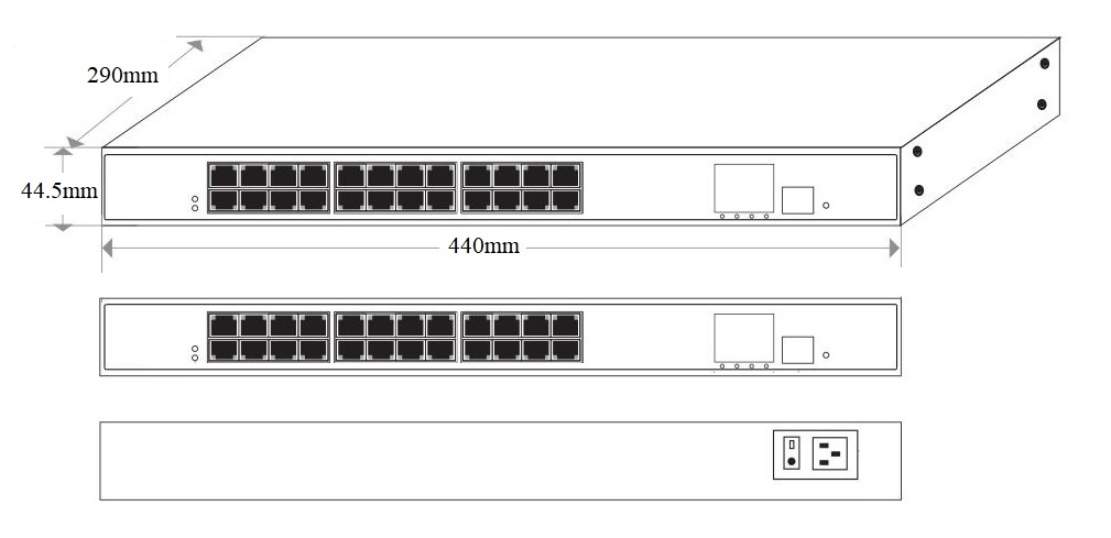 28 port 10G PoE switch, managed PoE switch, PoE fiber switch, PoE switch 24 port
