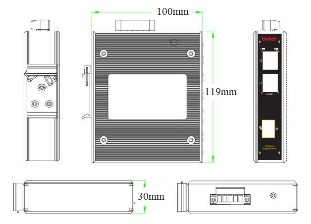 3-port gigabit industrial Ethernet switch,industrial switch, Ethernet switch