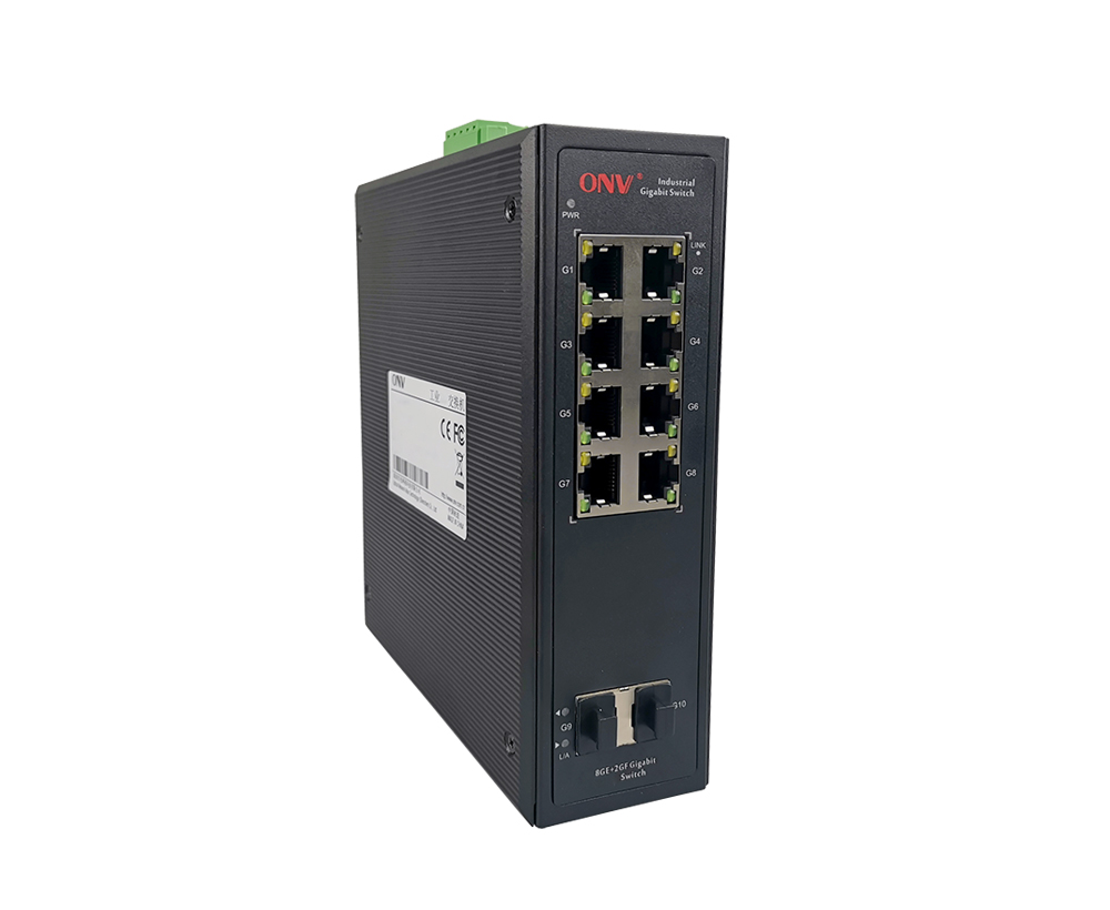 Switch Ethernet industrial Gigabit de 10 portas