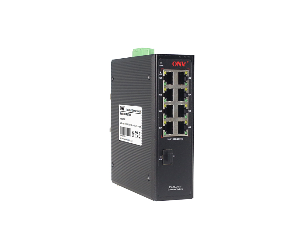 Switch Ethernet industrial de 9 portas 2.5G