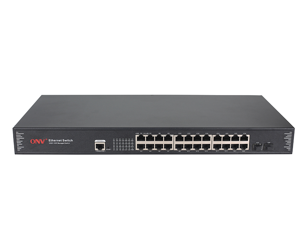 Switch Ethernet gerenciado Gigabit de 26 portas