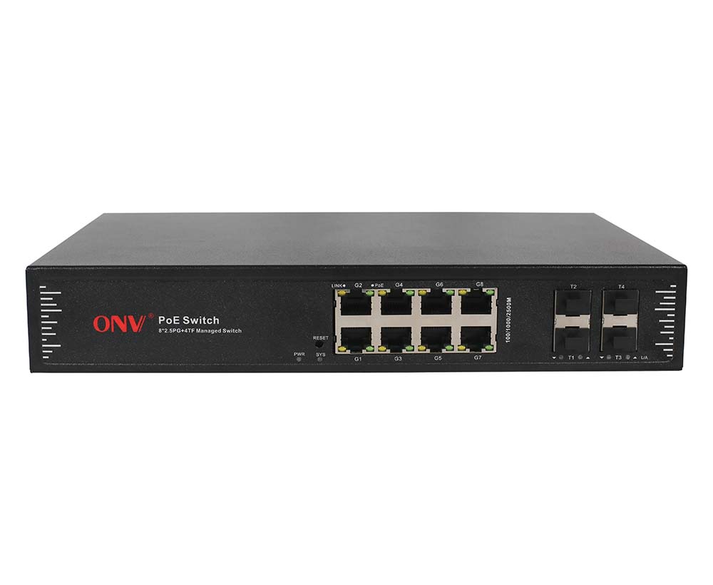 Switch PoE gerenciado L2 de 12 portas 2.5G