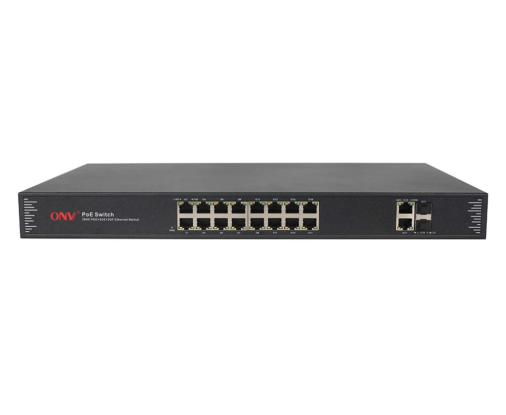 Switch PoE Gigabit de 20 portas