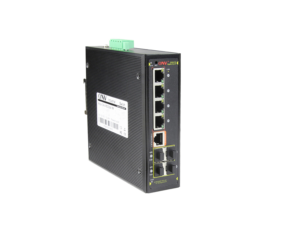 Switch Ethernet industrial gerenciado L2 Gigabit de 8 portas