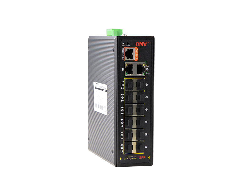 Switch Ethernet industrial gerenciado L2 Gigabit de 14 portas