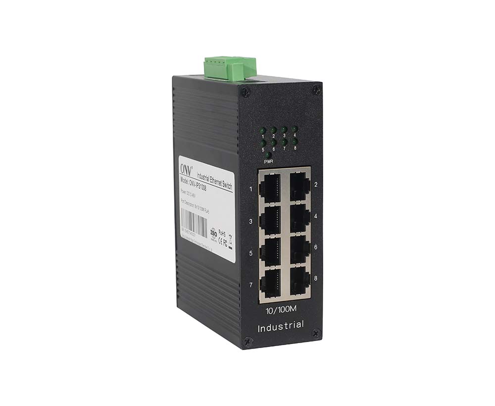 Interruptor Ethernet industrial de 10/100M 8 portas