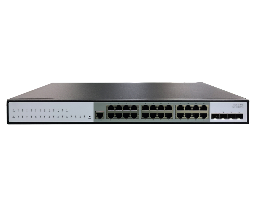 10G uplink interruptor central gerenciado L3 de 28 portas