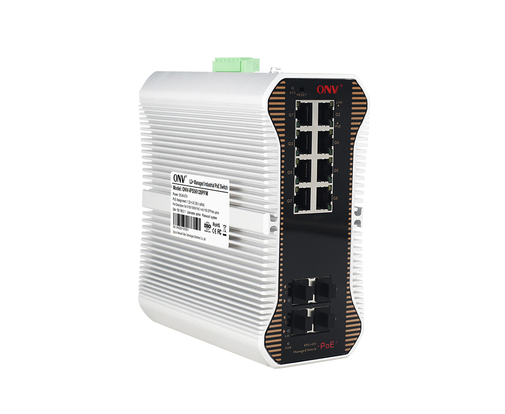 10G uplink 12 portas L2 gerenciado industrial PoE switch
