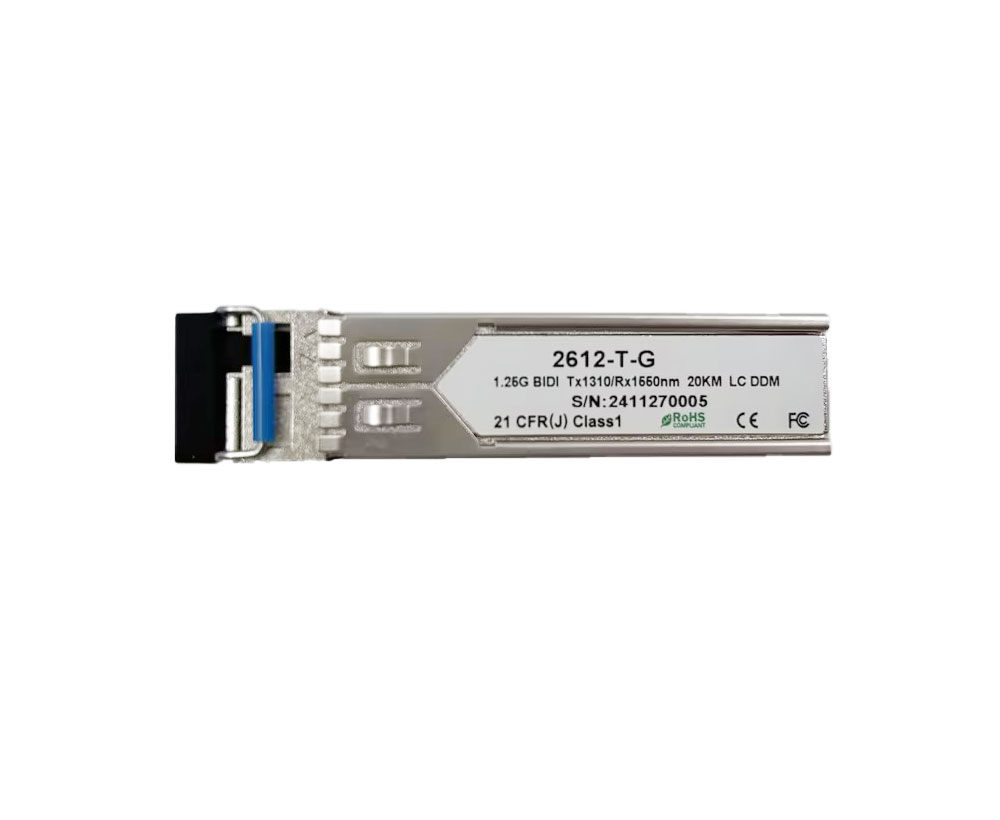 Transceptor ótico de 1.25G 1310/1550nm & 1550/1310nm 20km