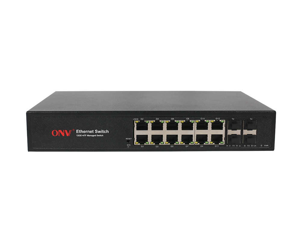 10G uplink comutador Ethernet gerenciado L2 de 16 portas
