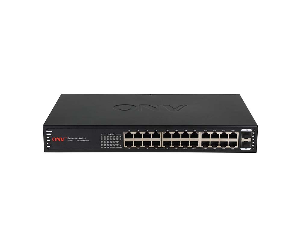 Switch Ethernet de 26 portas com uplink de 10G
