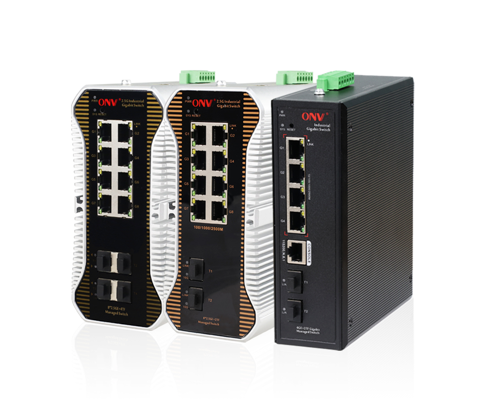 Switch Ethernet industrial gerido L3 da série 2.5G