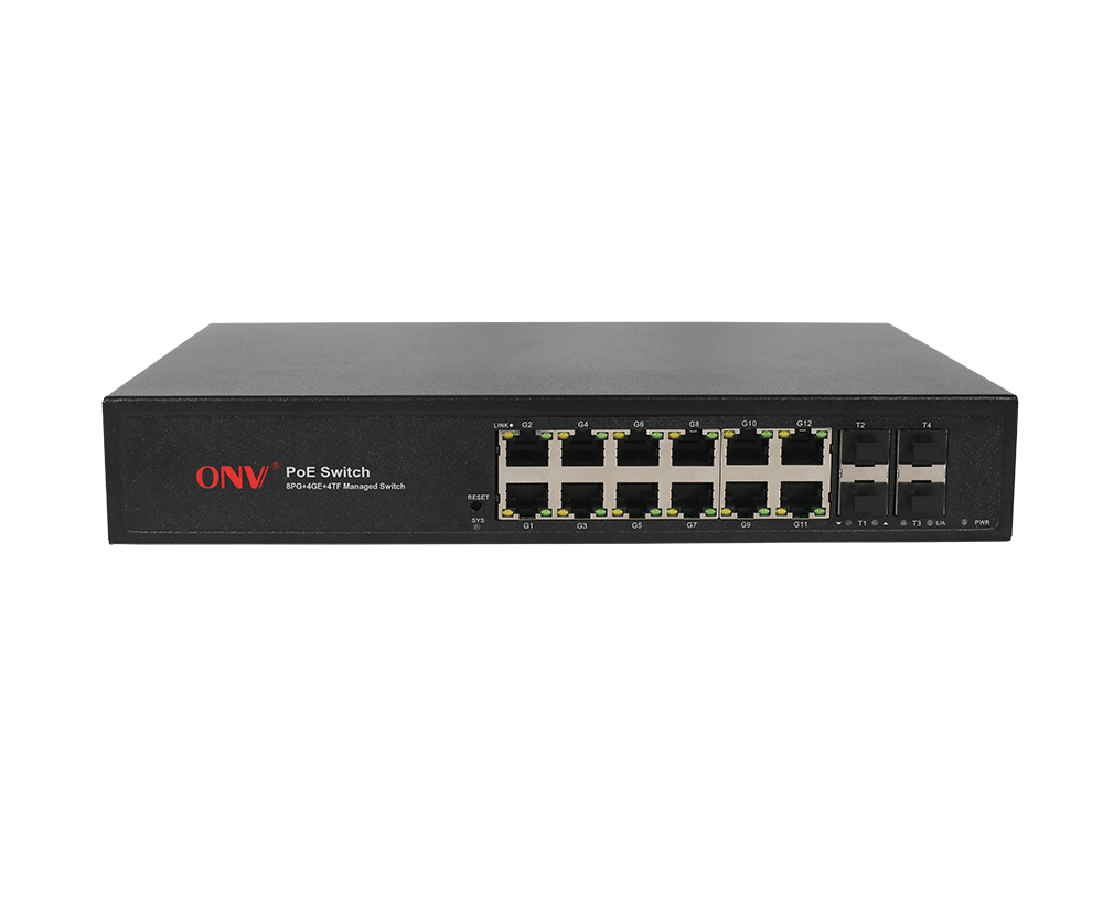Switch PoE de nível 3 gerenciável com uplink de 10G e 16 portas
